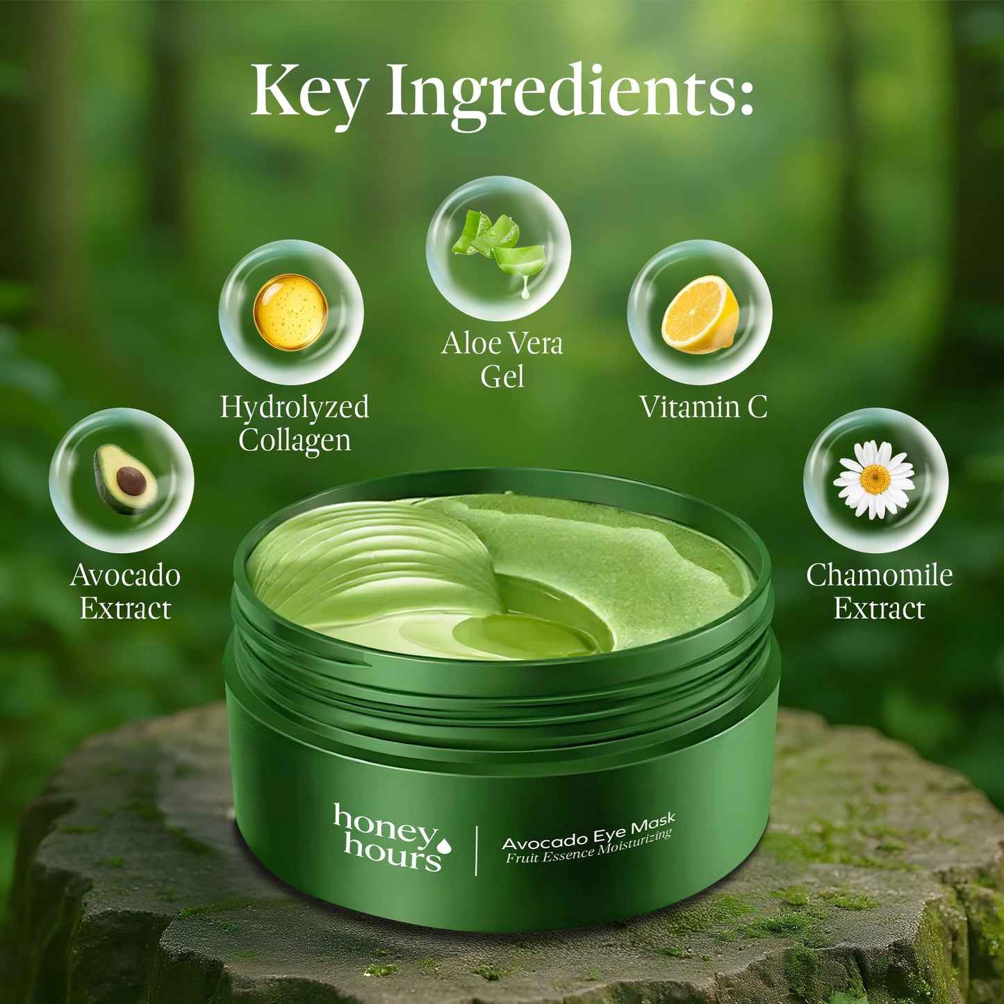 HoneyHours™ Avocado Collagen Eye Mask