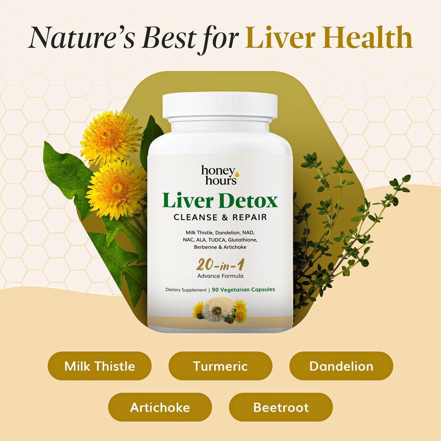 HoneyHours™ Liver Detox – 20-in-1 Cleanse & Repair Formula