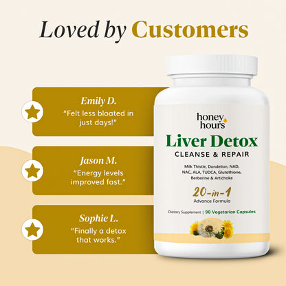 HoneyHours™ Liver Detox – 20-in-1 Cleanse & Repair Formula